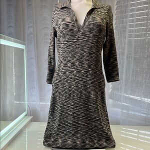 Reitmans Elegant Black and Gray Knit Dress